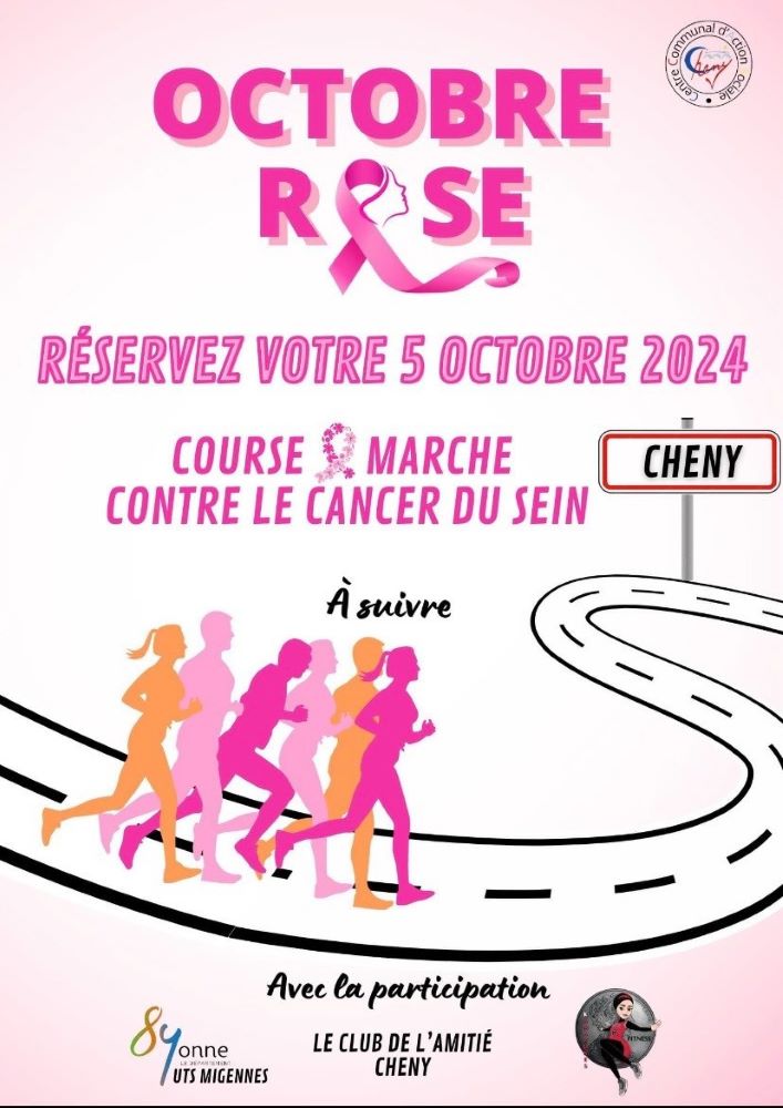 Course contre le cancer du sein à Cheny le 5 octobre 2024