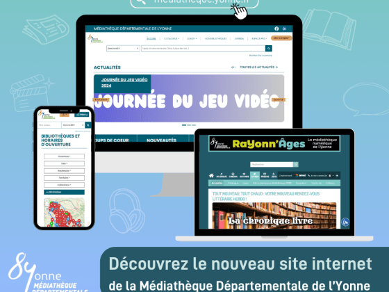 Découvrez le nouveau site internet de la Médiathèque départementale de l'Yonne